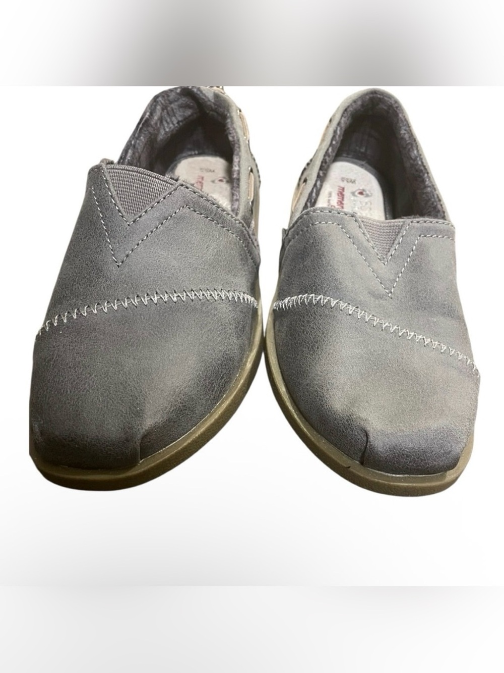 Skechers BOBS Chill Luxe Gray Slip-Ons – Cozy Boho / Cottagecore, Size 5.5